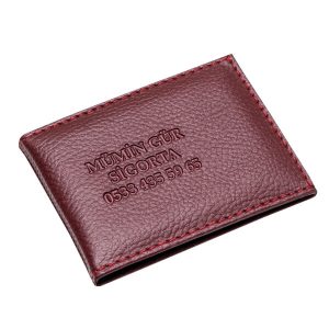 Logolu promosyon 26103 Suni Deri Kredi Kartlık