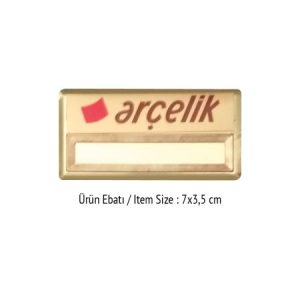 Logolu promosyon 30292 0G Yaka İsimliği G ( UV ve Süblüme Baskıya Uygun)
