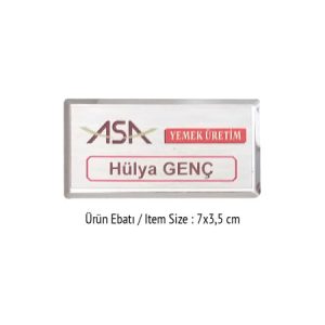 Logolu promosyon 30292 0H Yaka İsimliği H ( UV ve Süblüme Baskıya Uygun)