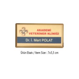 Logolu promosyon 30292 0I Yaka İsimliği I ( UV ve Süblüme Baskıya Uygun)
