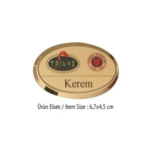 Logolu promosyon 30292 0O Yaka İsimliği O ( UV ve Süblüme Baskıya Uygun)