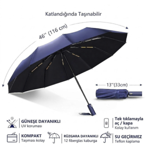 Logolu promosyon 5102 12 Telli Şemsiye