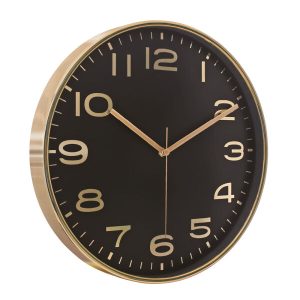 53406 Askon Duvar Saati Altın-Siyah (38 CM)