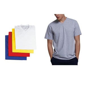 Logolu promosyon 60630 Penye V Yaka Tişört