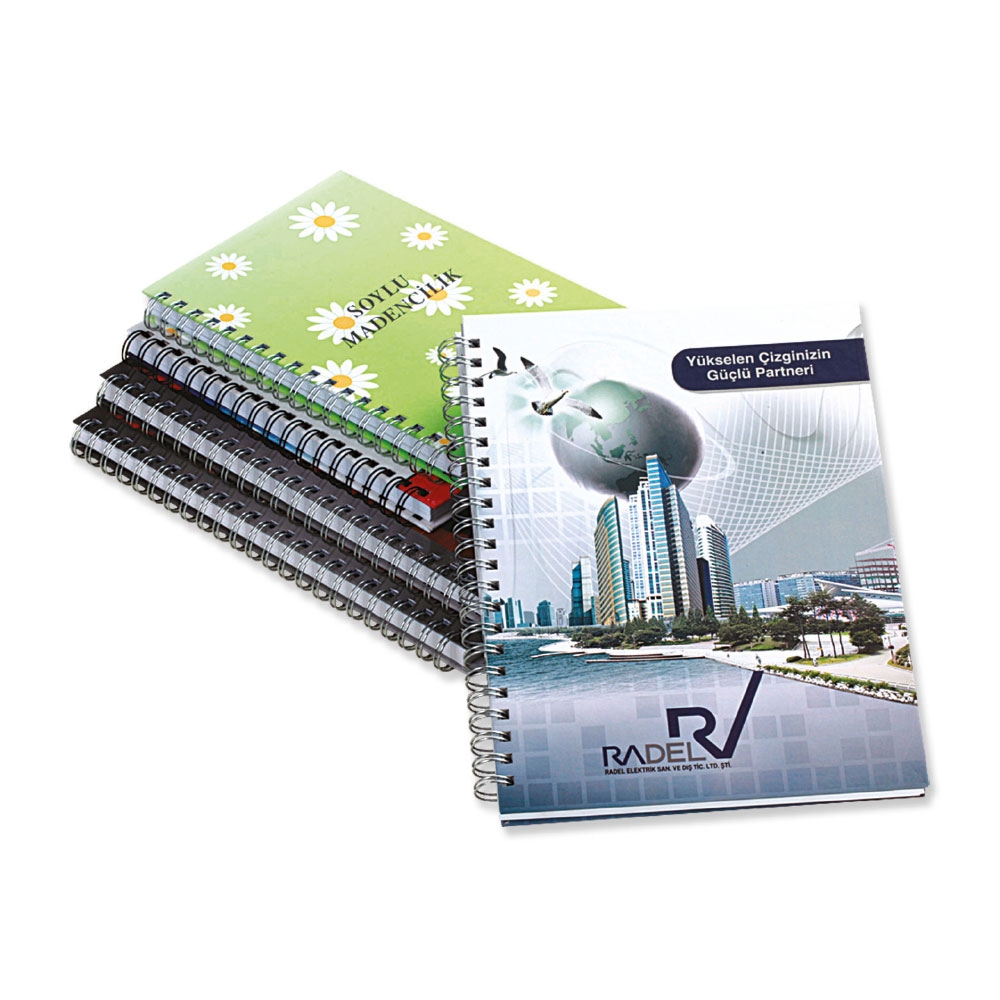 Logolu promosyon 6163 Spiralli Sert Kapak Defter
