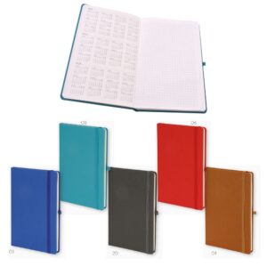 Logolu promosyon 6461 Termo Deri Kapak Kareli Defter