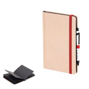 Logolu promosyon 6492 Kraft Sert Kapak Defter ( 9 x 14 cm )