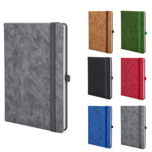 6558 Termo Deri Kapak Defter 13x21 cm Lacivert