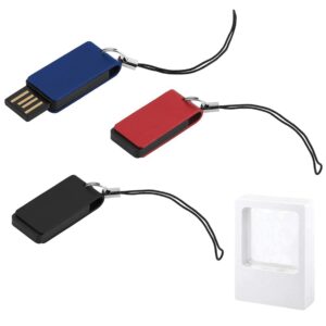7232-16GB 16 GB Döner Mekanizmali Alüminyum USB Bellek Siyah