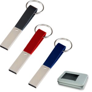 7256-32GB 32 GB Metal USB Bellek Anahtarlık Kırmızı