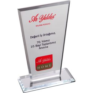 EKT-235 Kristal Plaket Şeffaf