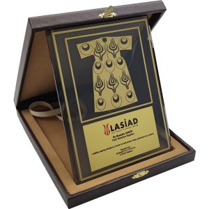Logolu promosyon EKT-600 Kutulu Kristal Plaket 15 x 20 cm