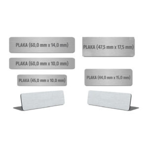 Logolu promosyon Metal Plaka-4717 Metal Plaka (47,5 mm x 17,5 mm)